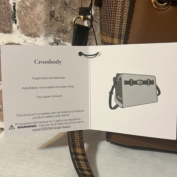 Adrienne Vittadini Wall Street Style Crossbody Handbag - Picture 10 of 11